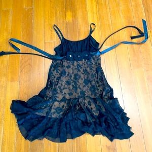 Cute two tone cocktail dress with flower detail